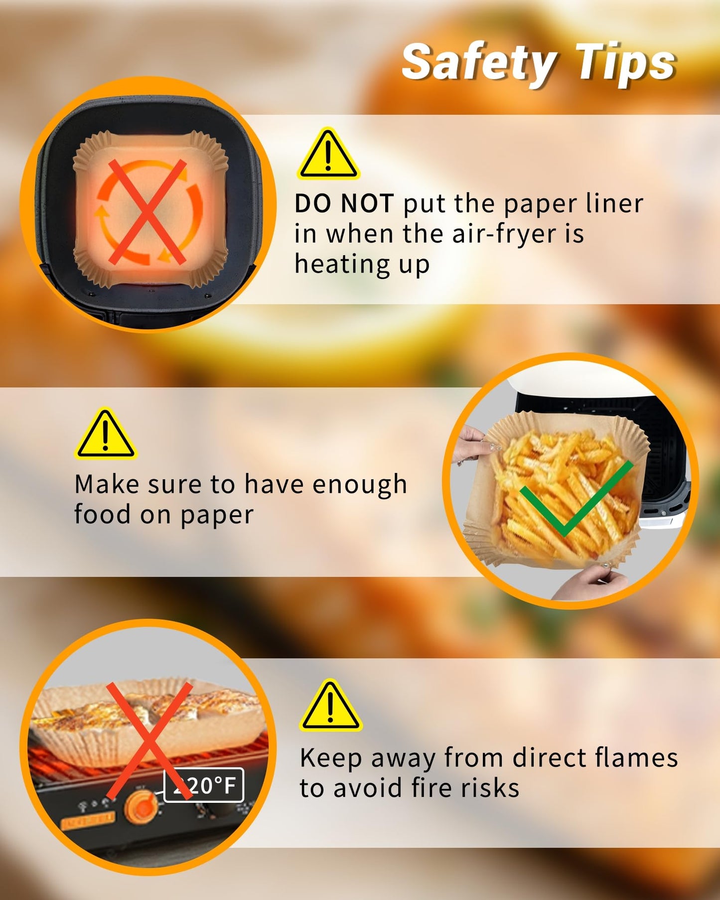500Pcs Air Fryer Paper Liners, 8” Square Disposable Parchment Paper Liner for 5-8 QT Air Fryer, Non-Stick, Oil Proof Unbleached Airfryer for Baking, Roasting Microwave