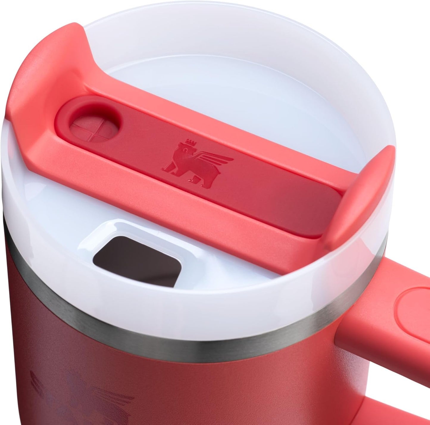 STANLEY Quencher H2.0 Tumbler - 20 oz Insulated Stainless Steel Cup with Handle & Straw | Hot Coral