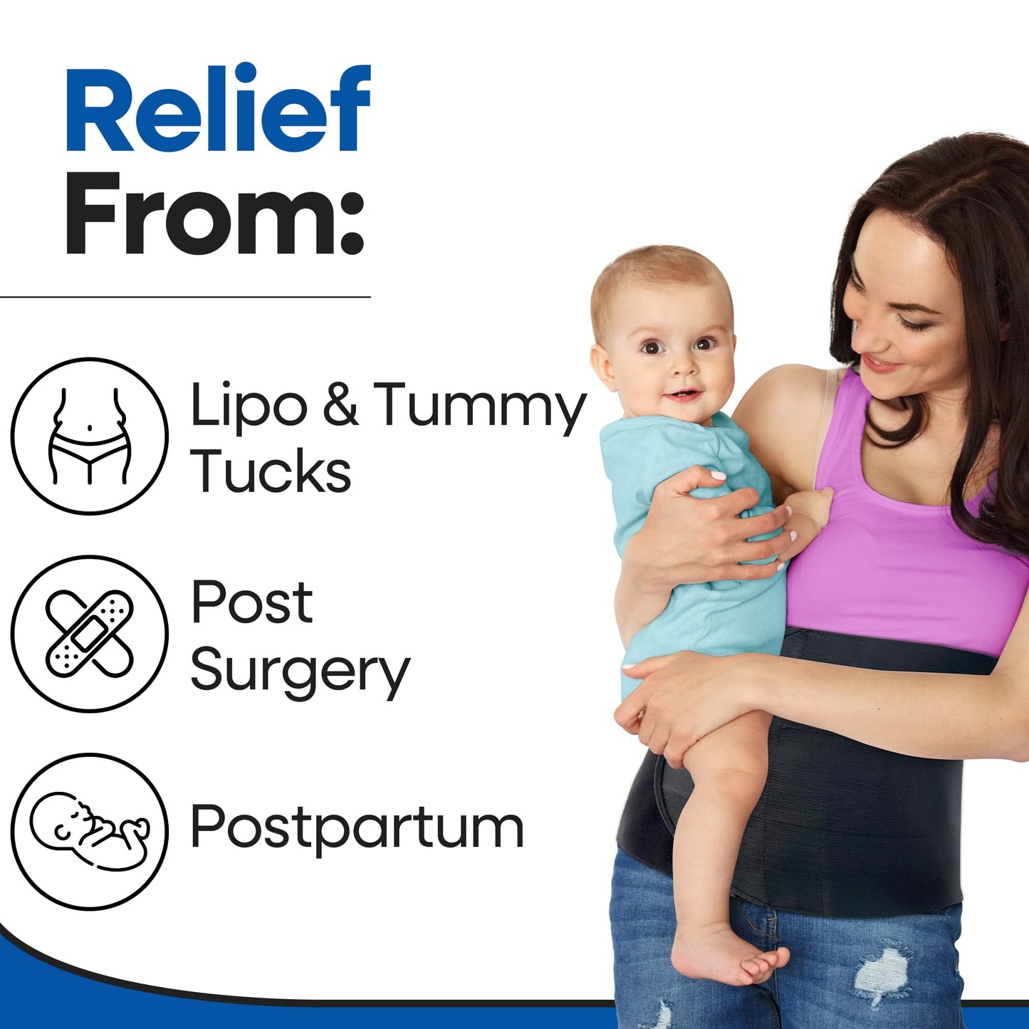 Abdominal Binder Post Surgery Tummy Tuck | Postpartum Belly Band Wrap | Post C Section Belly Binder | Stomach Compression Hernia Belt For Men or Women After Pregnancy Hysterectomy (XXL)