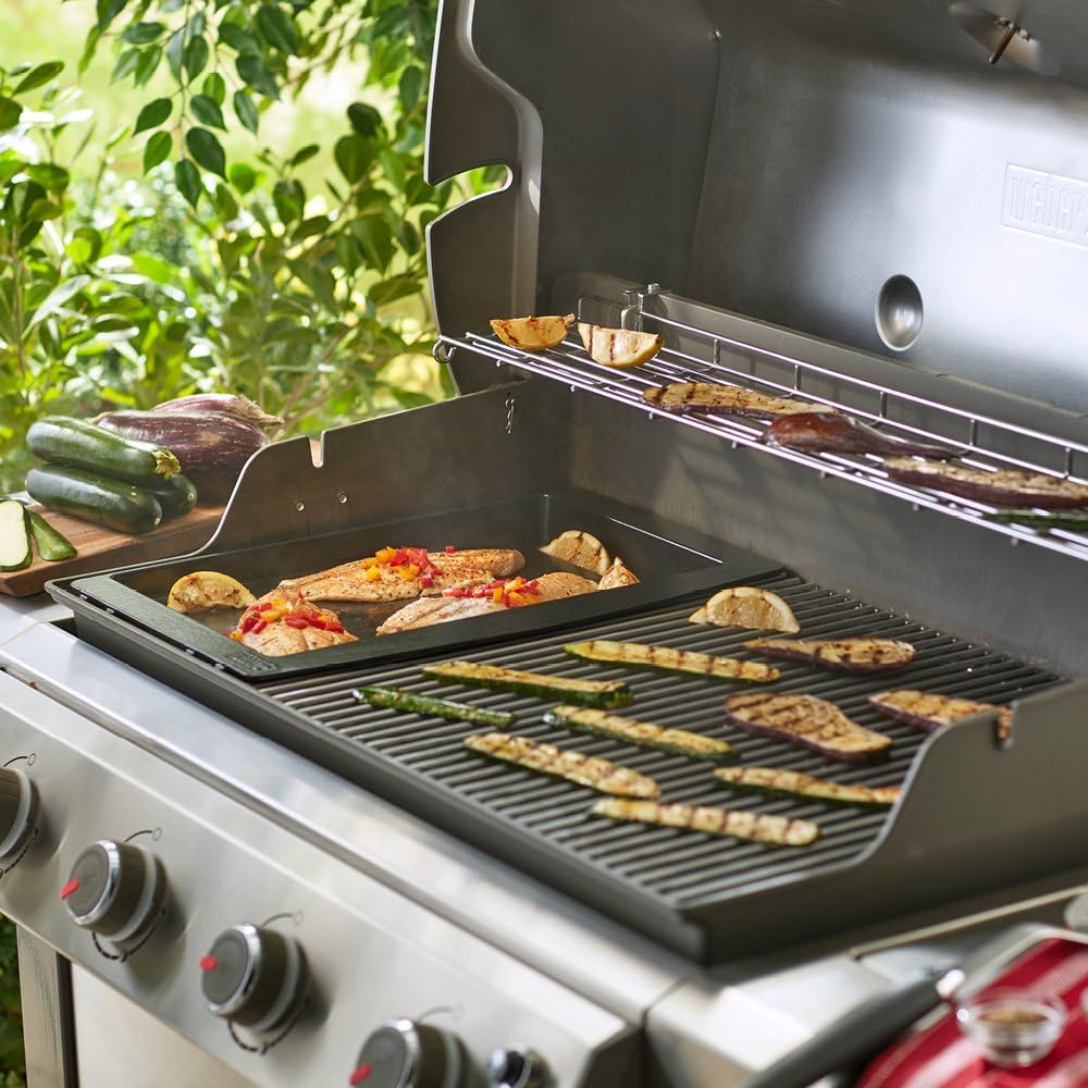 Weber Genesis II Griddle - Porcelain Enameled Cast Iron, Non-Stick, Superior Heat Retention | Fits 3-6 Burner Grills