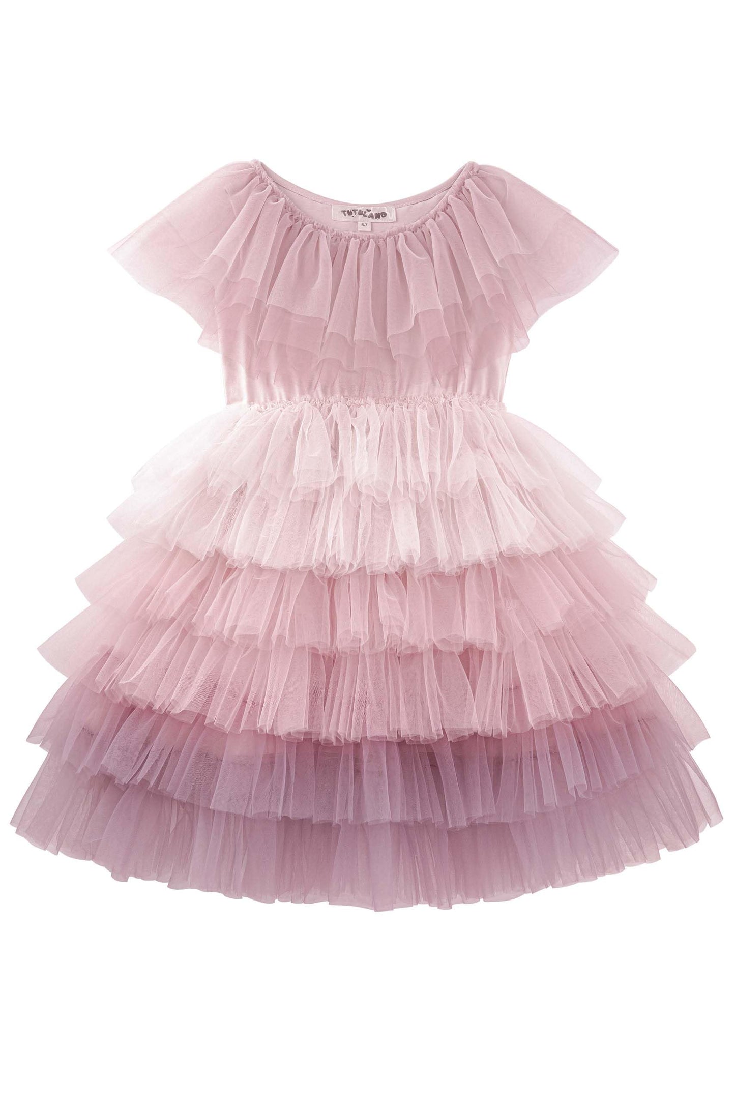 TUTULAND Tutu Dress for Girls - Gradient Sleeveless Tulle Dresses Tiered Layered Toddler Dress for Wedding Birthday Photo Prop