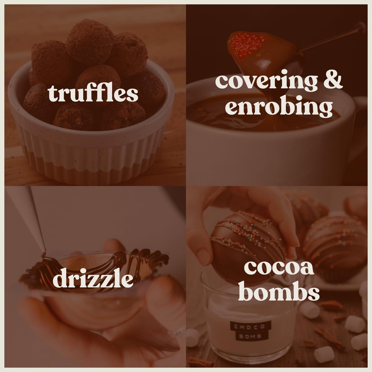 Merckens Milk Melting Chocolate - 2 Pounds of Premium Quality Milk Candy Melts to make Dubai Chocolate Bar, Cake Pops, Cocoa Bombs, & Homemade Desserts