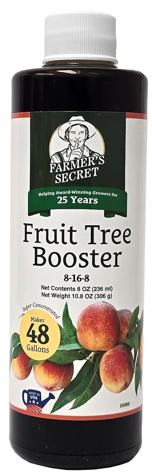 Farmer's Secret Fruit Tree Booster Fertilizer - Super Concentrated & Phosphorus Rich | 8oz for All Fruit Trees