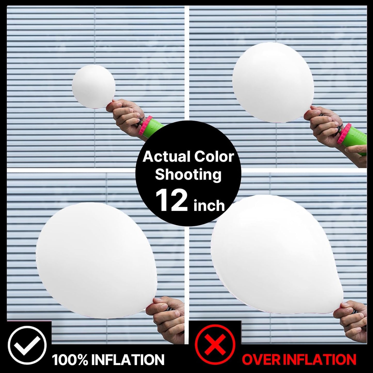 PartyWoo White Balloons - 127-Piece Latex Balloon Arch Kit for Weddings & Celebrations | Various Sizes 5-18 Inch