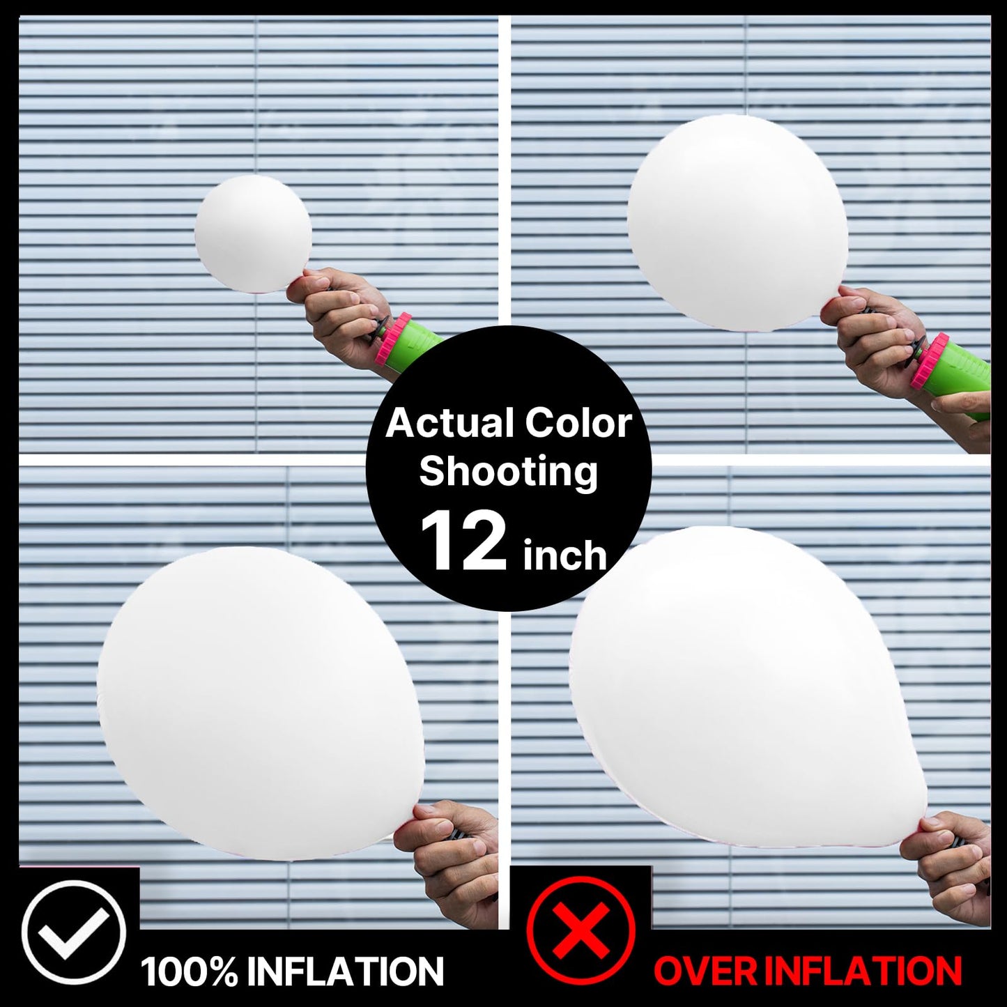 PartyWoo White Balloons 100pcs Different Sizes Pack of 18 12 10 5 Inch Matte White Latex Balloon Arch Kit Garland for Wedding Bridal Graduation Baby Shower Birthday Party Decorations White-Y13