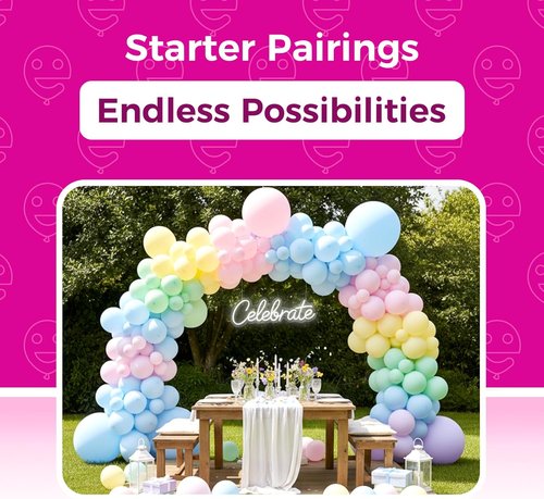 Bezente Pastel Latex Balloons - 100 Pack 12-Inch Round Multicolor Macaron Balloons for Celebrations