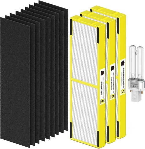 G-Guardian 3-Pack Filter B Replacement - HEPA & Carbon Filters + LB4000 UV Light Bulb