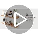 Axeman Oak Picture Ledge Shelf, 48 Inch Floating Shelves Set of 2,