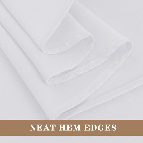 Fitable White Rectangle Tablecloths for 6 Foot Tables, 6 Pack - 70 x 108 Inches - Stain Resistant and Washable Table Clothes, Polyester Fabric Table Covers for Wedding, Party, Banquet, Buffect