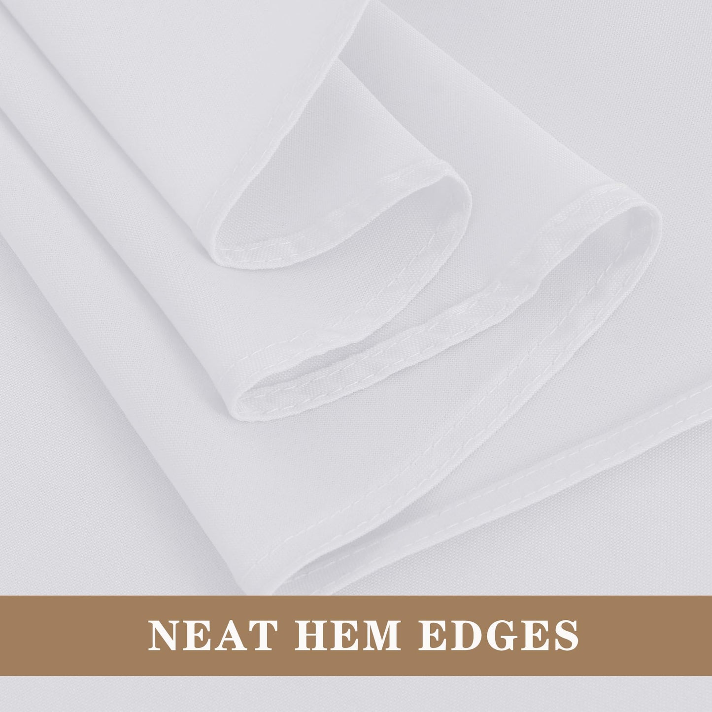 Fitable 6 Pack White Round Tablecloths - 120 Inches in Diameter - Stain Resistant and Washable Table Clothes, Polyester Fabric Table Covers for Wedding, Party, Banquet, Formal Events