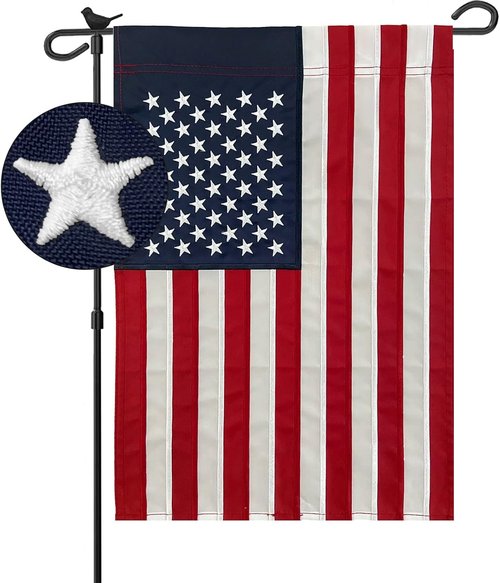 Bradford American Garden Flag - Double-Sided 12x18 Inch Heavy-Duty USA Flag for Outdoor Use