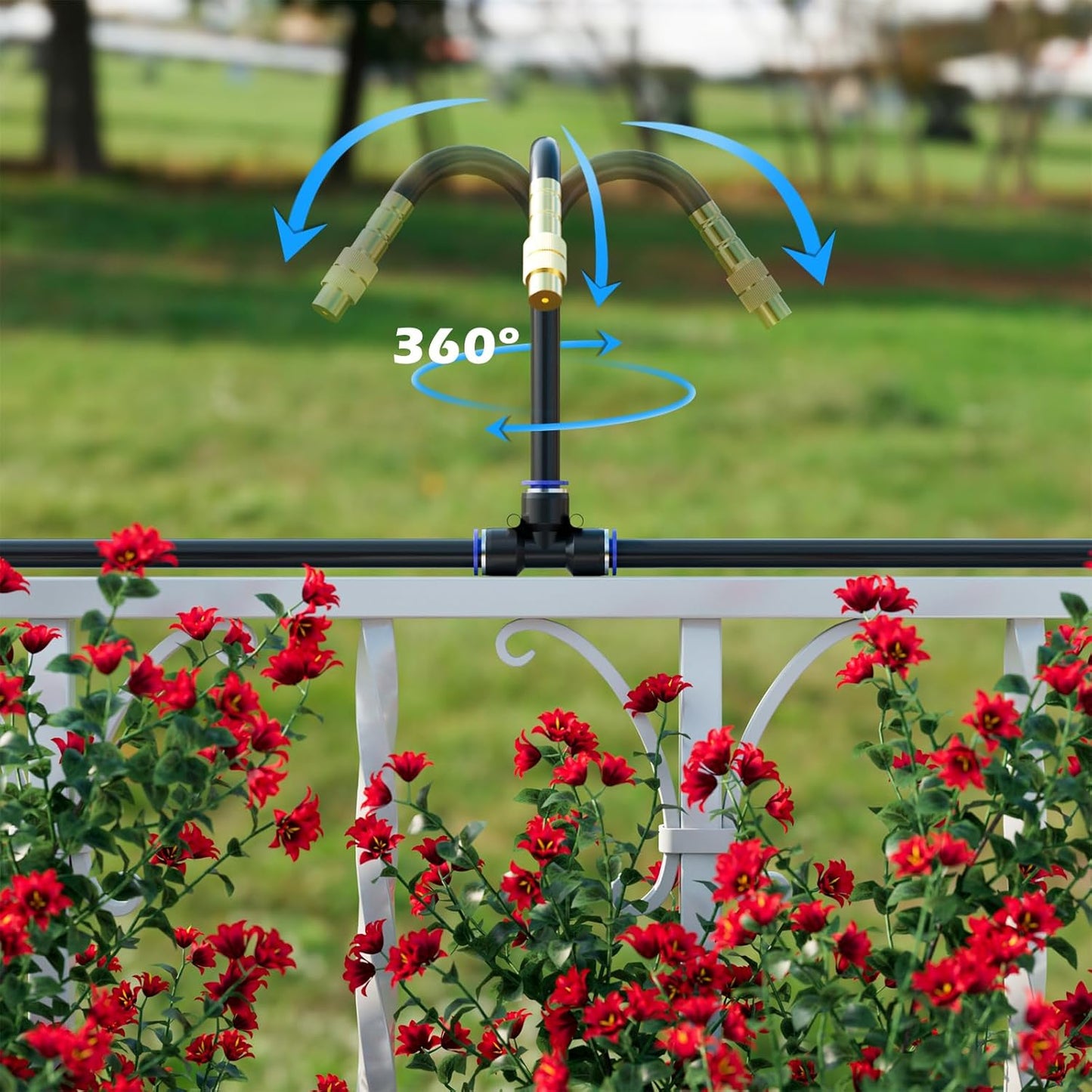 Skiennix Drip Irrigation System - 66 FT with 20 Adjustable Nozzles for Efficient Garden Watering