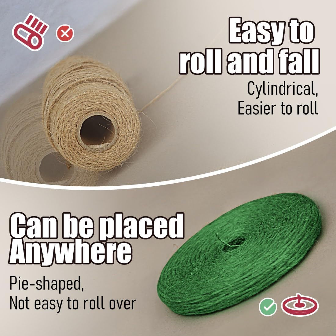 PerkHomy Garden Twine - Strong Natural Jute for Gardening & Crafts | 800 Feet (2 Pcs x 400 Feet)