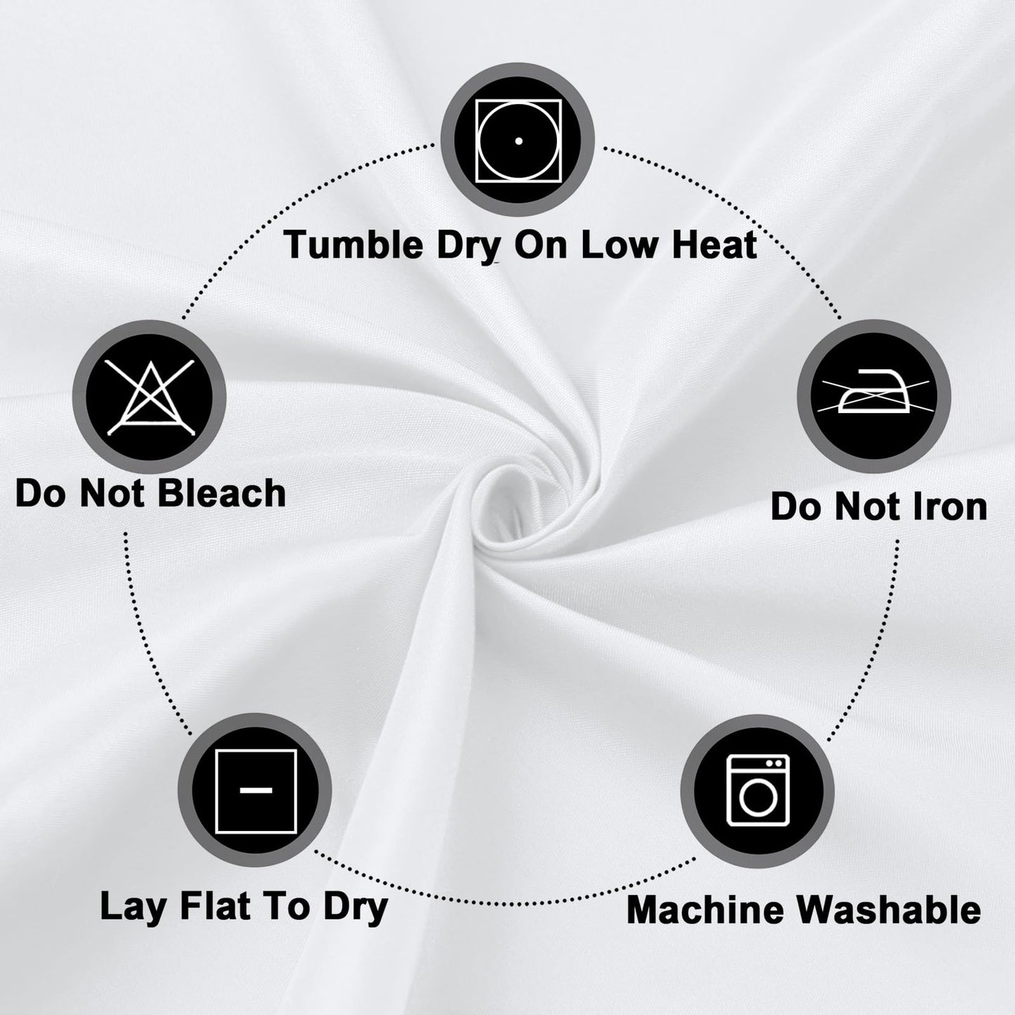 PureFit 6 Pack Rectangle White Table Cloths 60 x 102 Inch for 6Ft Tables, Stain and Wrinkle Resistant Table Linens for Home Use, Wedding, Party, Banquet and Camping