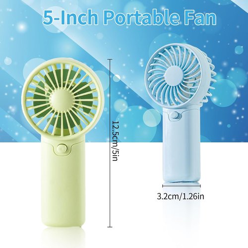 AAA Battery Powered Fan - Compact 5'' Quiet Personal Fan for Camping & Outdoor Use | Green