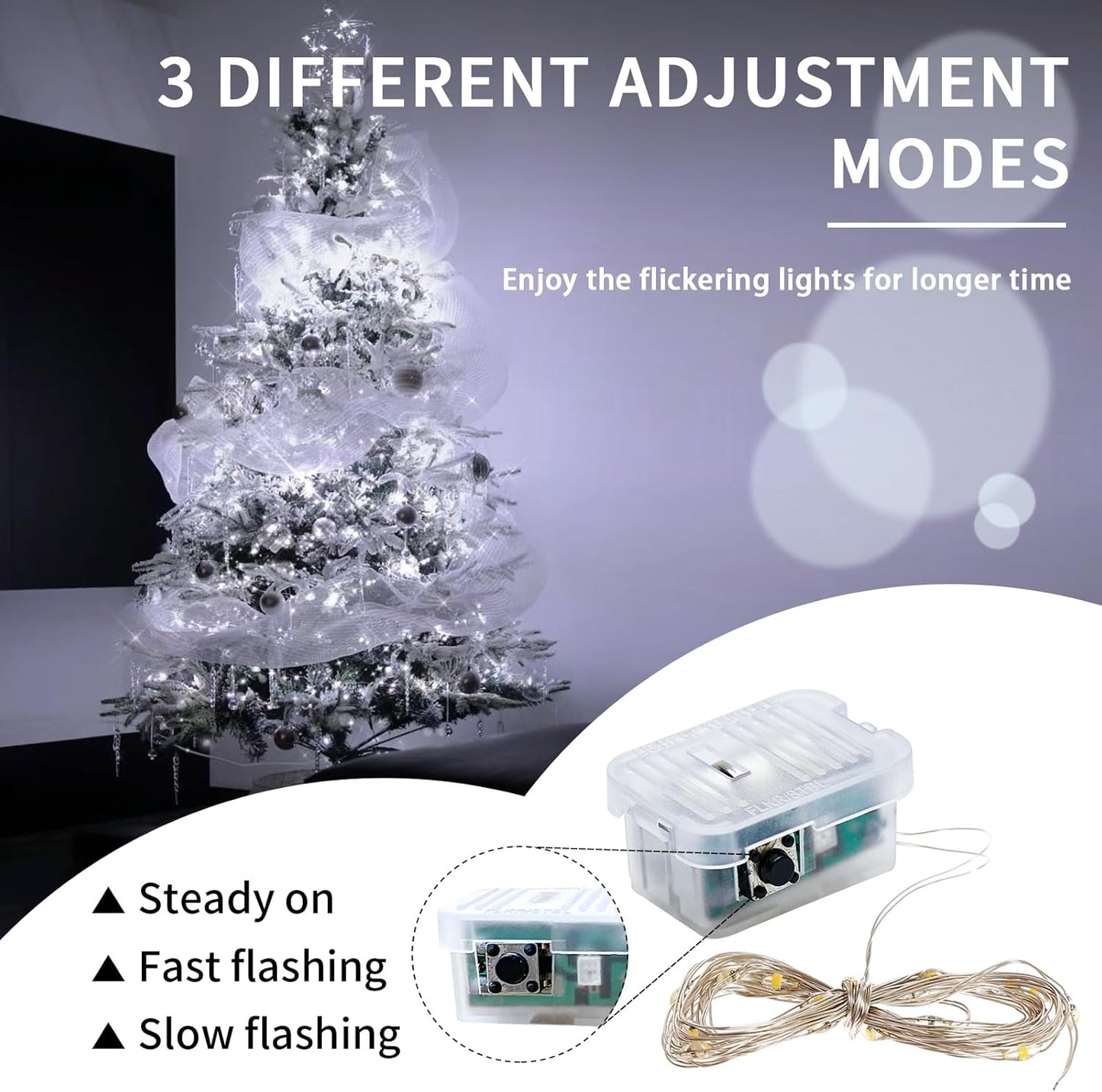 Skiennix 20 LED Fairy Lights - 7Ft Waterproof Twinkle String Lights for Weddings & Decor | 8 Pack