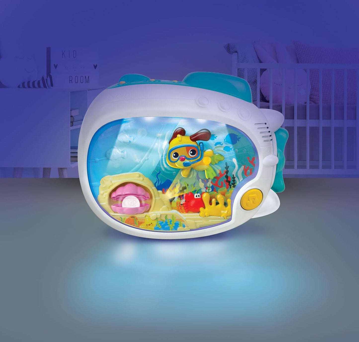 Winfun 3-in-1 Soothing Seas Nightlight - Music Box Projector with Calming Lullabies | Perfect Baby Gift for Crib or Tabletop