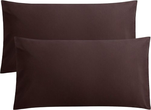 FLXXIE King Pillow Cases - Soft Microfiber Covers with Envelope Closure | 20x36, Dark Brown, Stain Resistant