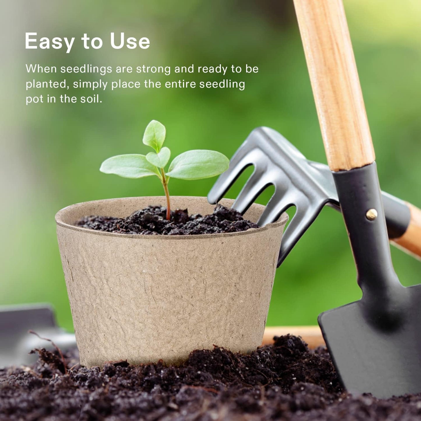 VIVOSUN 3.15-Inch Peat Pots - 30 Pack Seed Starting Pots with Drainage Holes & 20 Plant Labels
