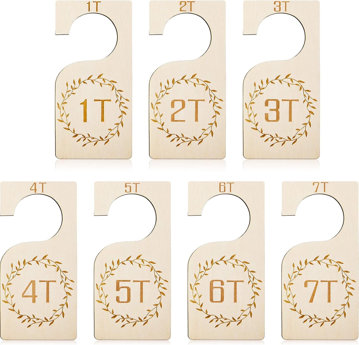 Patelai Wooden Baby Closet Dividers - 7 Pcs Clothes Organizer for 1T to 7T | Nursery Storage Solution