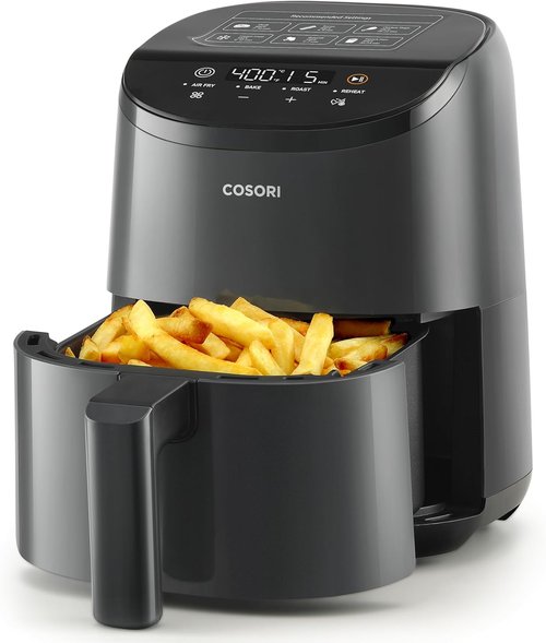 COSORI Air Fryer 2.1 QT - Compact 4-in-1 Air Fryer for Easy Meals & Snacks | 97% Less Oil, Nonstick Basket