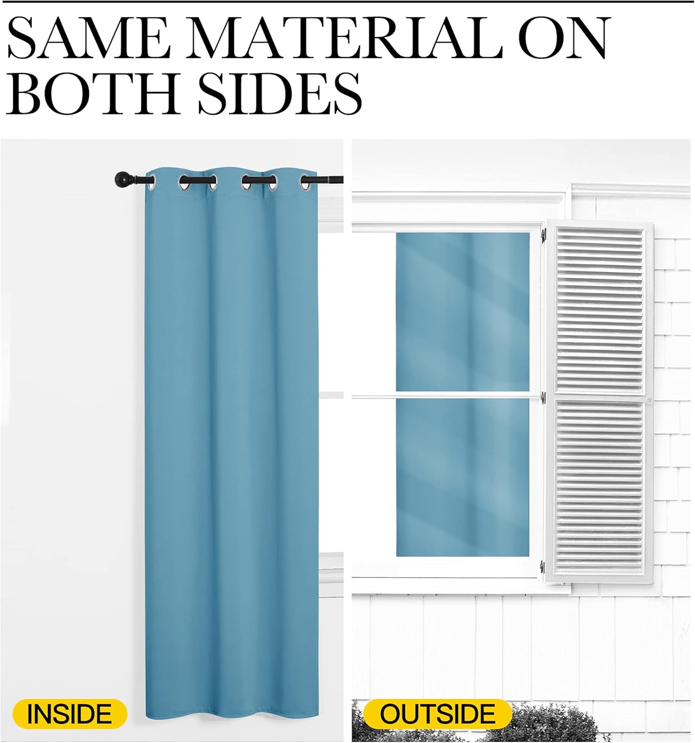 NICETOWN Teal Blue Blackout Curtains - 102 Inches Long, Thermal Insulated Drapes for Large Windows | 2 Panels, 55" Wide