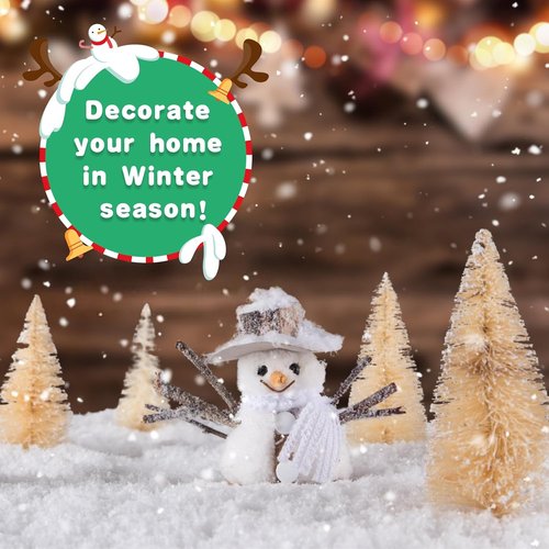 FOIMAS Artificial Snow - Glittery Dry Snowflakes for Christmas Village Craft | 10.7oz