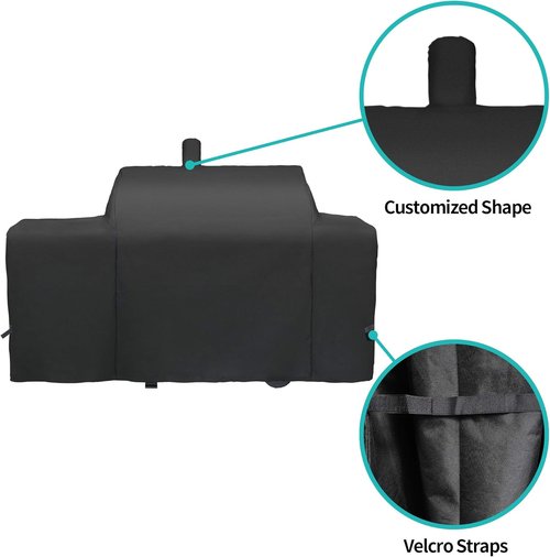 i COVER Grill Cover - Heavy Duty Waterproof Protection for Oklahoma Joe's Longhorn Combo | Outdoor BBQ Smoker Cover