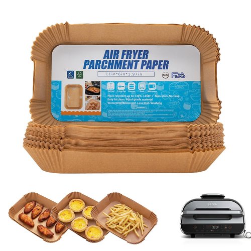 Air Fryer Liners For Ninja Foodi Smart Xl Air Fryer,120Pcs Air Fryer Disposable Paper Liner, Parchment Liners For Ninja FG551 6-in-1 Indoor Grill,Rectangular