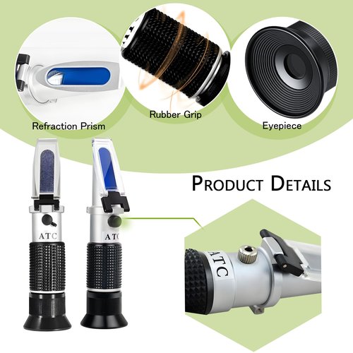 Antifreeze Refractometer,V·RESOURCING Hand-Held Anti Freeze Tester for Car Coolant Adblue Antifreeze System, Glycol Propylene,Glycol Ethylene,Battery Acid,Coolant Windshield Fluid