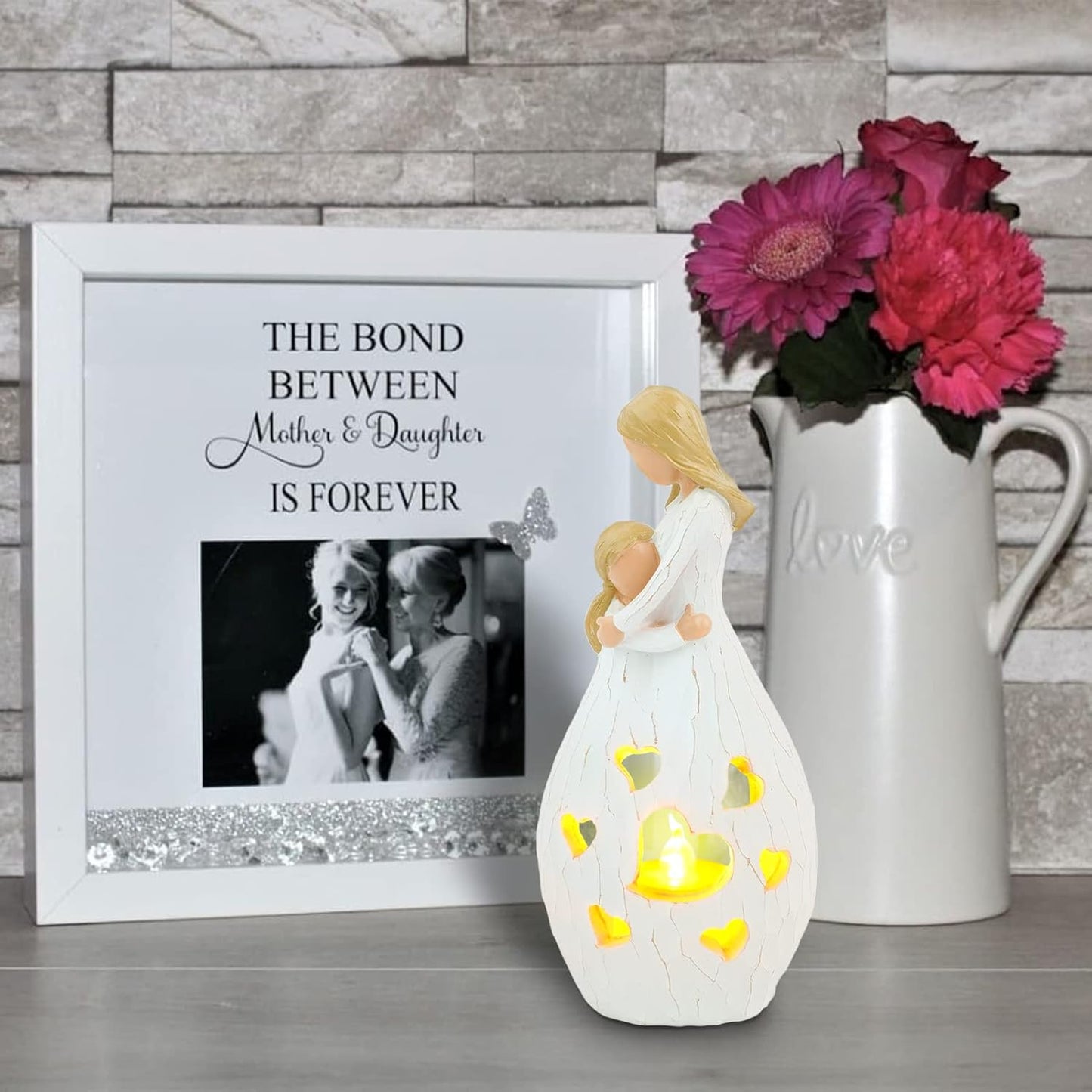 Skiennix Candle Holder Statue - Flickering LED Light for Mom | Perfect Gift for Birthdays & Special Occasions