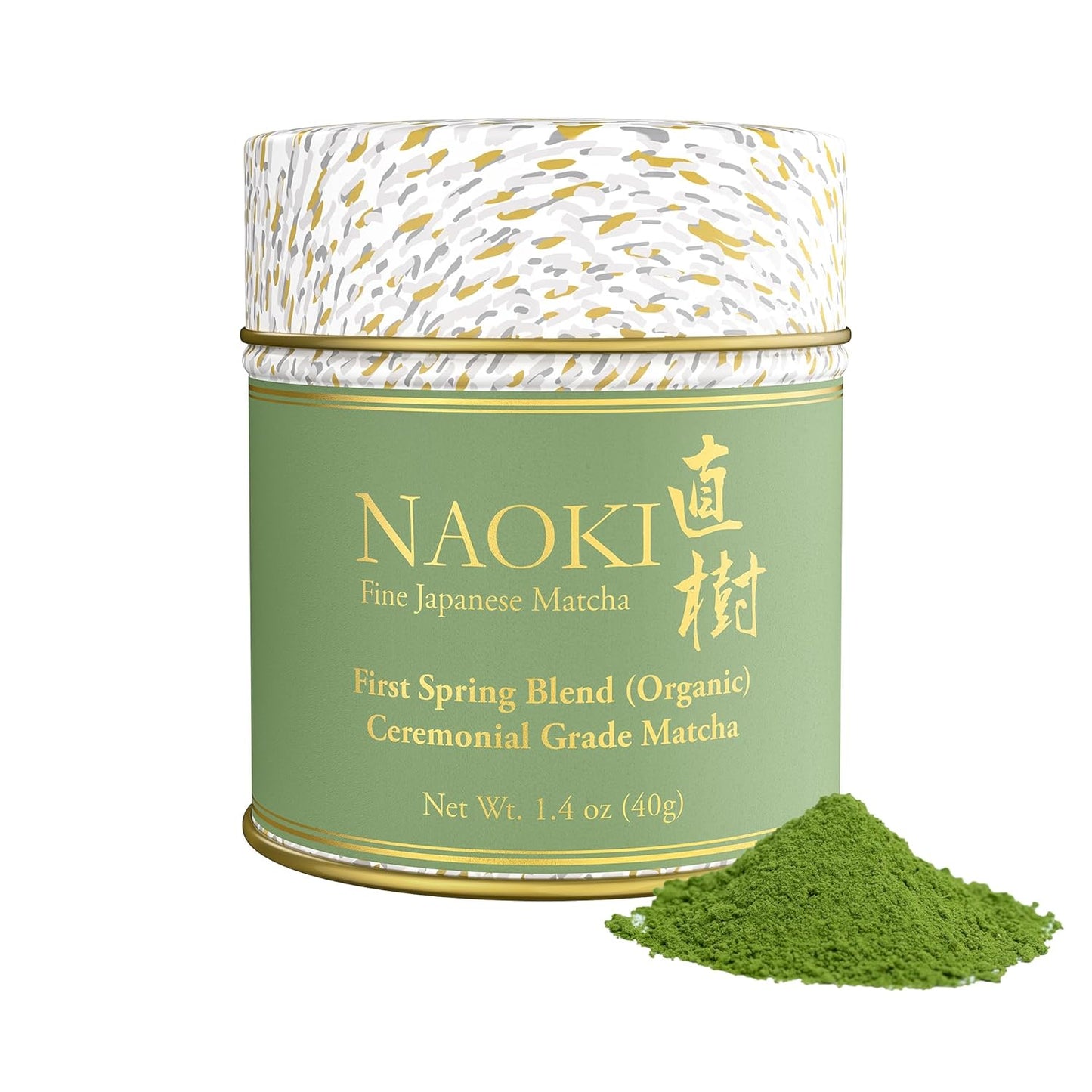 Naoki Matcha Organic Ceremonial First Spring Blend - Authentic Japanese Green Tea Powder (40g / 1.4oz)