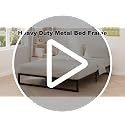 Richwanone 8 Inch Queen Metal Bed Frame - Heavy Duty Platform Bed, Noise-Free, Easy Assembly, Black