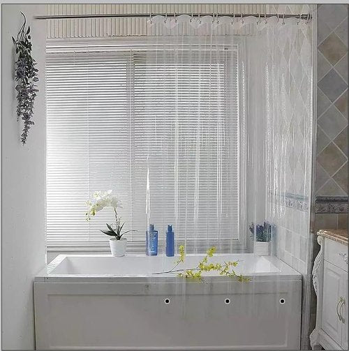 Elegant Comfort Waterproof Shower Curtain Liner - Heavy Duty, 72" x 72" with 3 Magnets & Rust-Proof Grommets