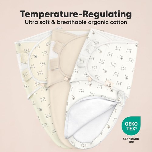 Baby Swaddle Sleep Sacks by Bumble Bear - Soft & Durable 3-Pack for Newborns 0-3 Months