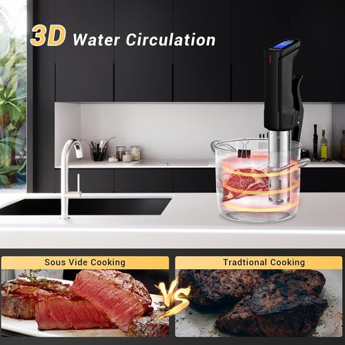 INKBIRD Sous Vide Cooker ISV-100W - 1000W Immersion Circulator with 14 Preset Recipes & Fast Heating Timer