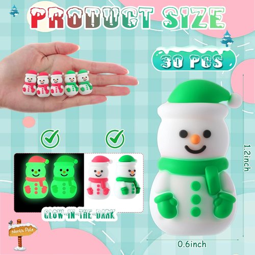 Chunful Mini Snowman Figurines - 30 Pcs Winter Ornaments for Crafts & Cake Toppers | Holiday Decor