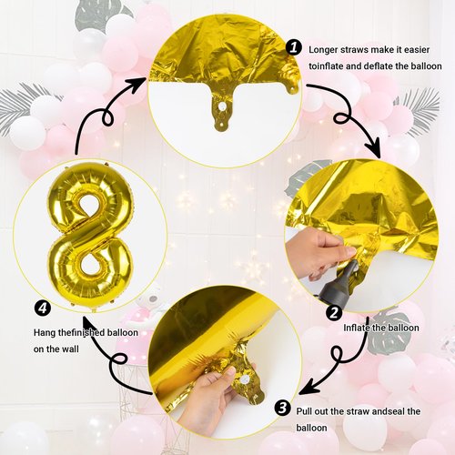 40 inch Number Balloon 0 Number Balloons Gold Large Giant Digital 0 Foil Helium Balloons for 0th Birthday Party Celebration Decorations Supplies 0 Wedding Anniversary