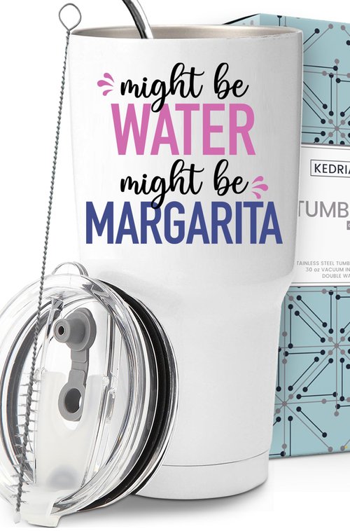 Funny Might Be Margarita Tumbler 30oz, Fun and Unique Presents for Drinkers, Adult Humor Cups, Drinking Themed Gag Gifts for Men and Women, Ideal Present Picks for Her Birthday, Christmas, Gift Ready