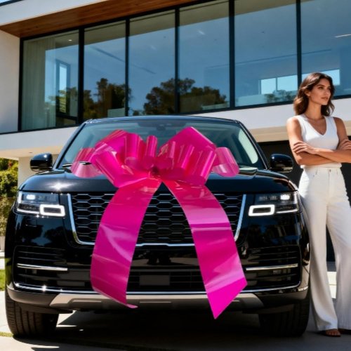 Big Car Bow - 30-Inch Giant Pink Christmas Bow for Gift Wrapping & Special Occasions