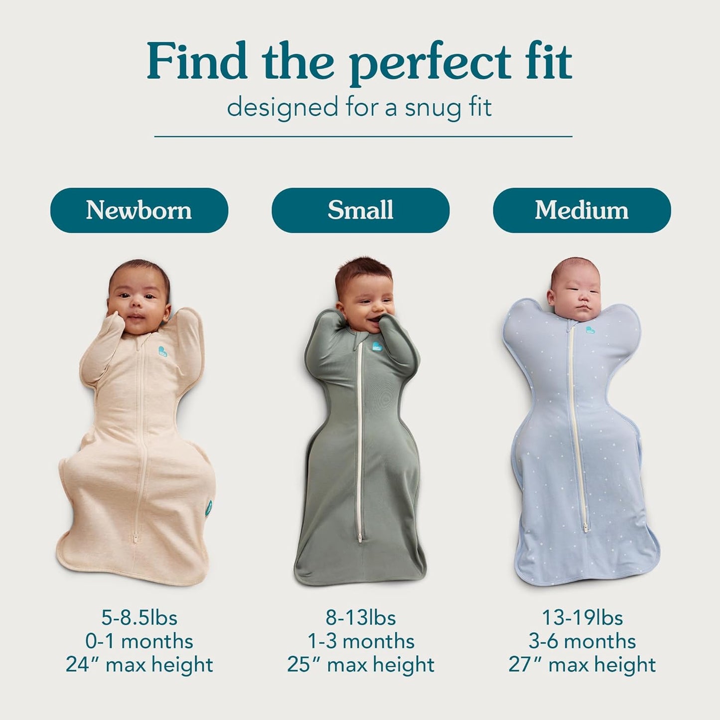 Love To Dream Swaddle UP - Baby Sleep Sack for Newborns | Self-Soothing Snug Fit, 1.0 TOG, Small 8-13lbs, Powder Pink Twinkle