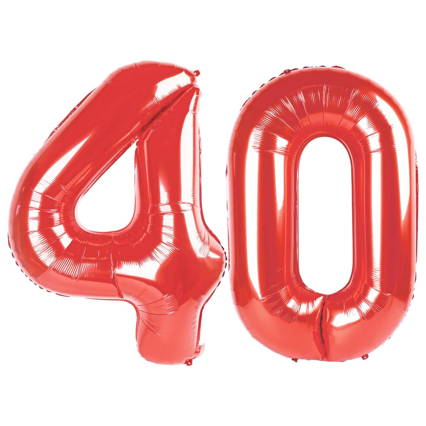 Red Number 40 Balloon 40 inch, 40 Number Balloons, 40th Red Birthday Decorations, 40 Year Old Girls Boys Party Supplies