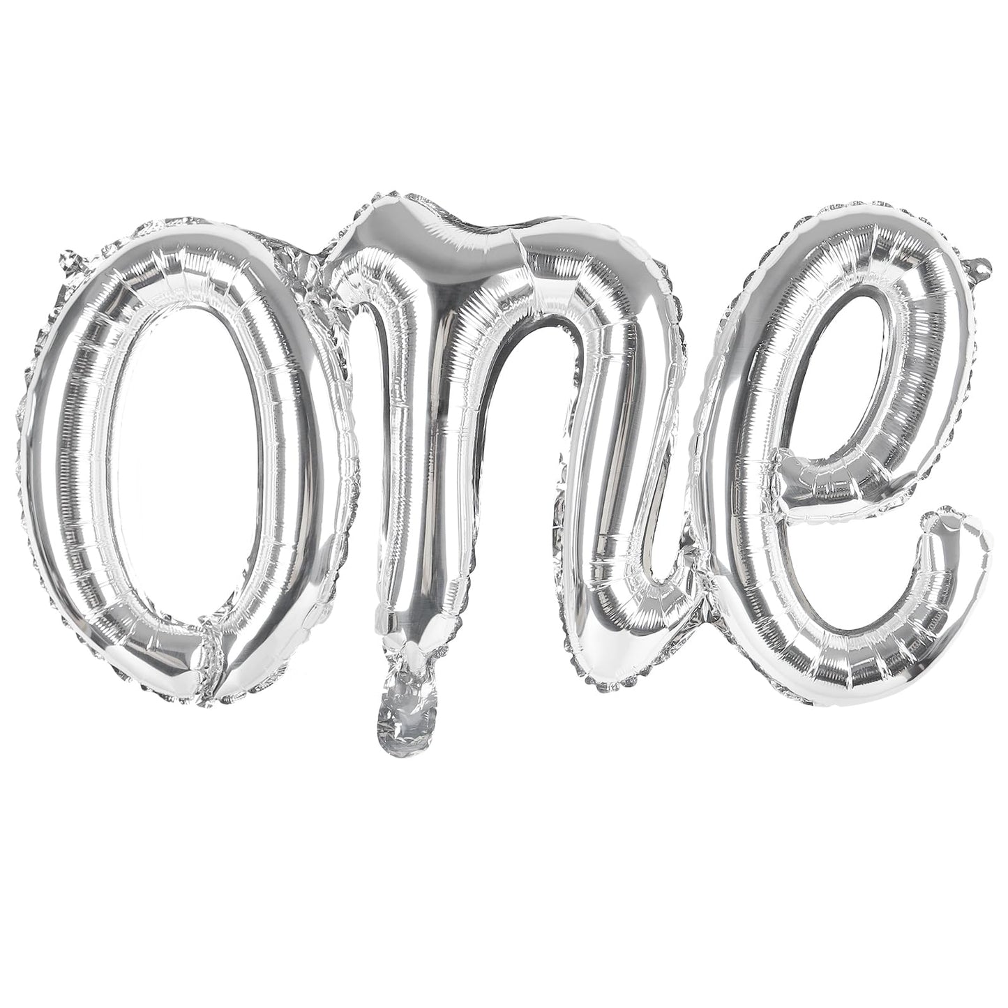 Silver One Balloons for 1St Birthday, 1 Year Old Balloon Birthday Decorations for Boys Girls, Giant Birthday Number One Balloons