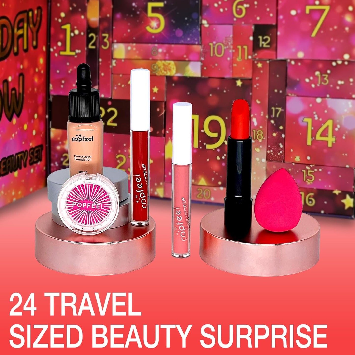 Skiennix Makeup Advent Calendar 2025 - 24 Gift Boxes for Teens & Women | Christmas Countdown Set