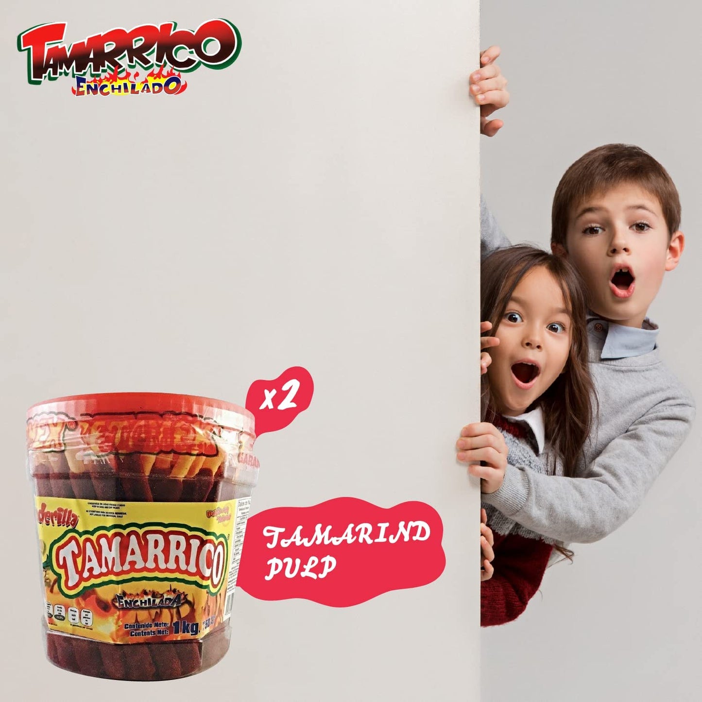 2 Pack BETAMEX Tamarrico Candy Tamarind Flavor Sticks 50 Pcs 1kg/2.2pounds – Mexican Candy – Chili and Tamarind – Spicy Flavor