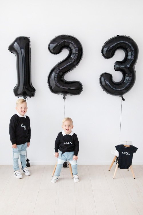 3 Balloon, Black Number Balloon 40 Inch, 3rd Three Year Old Birthday Deco, Black Party Supplies for Party Decorations, Number 3 Balloon