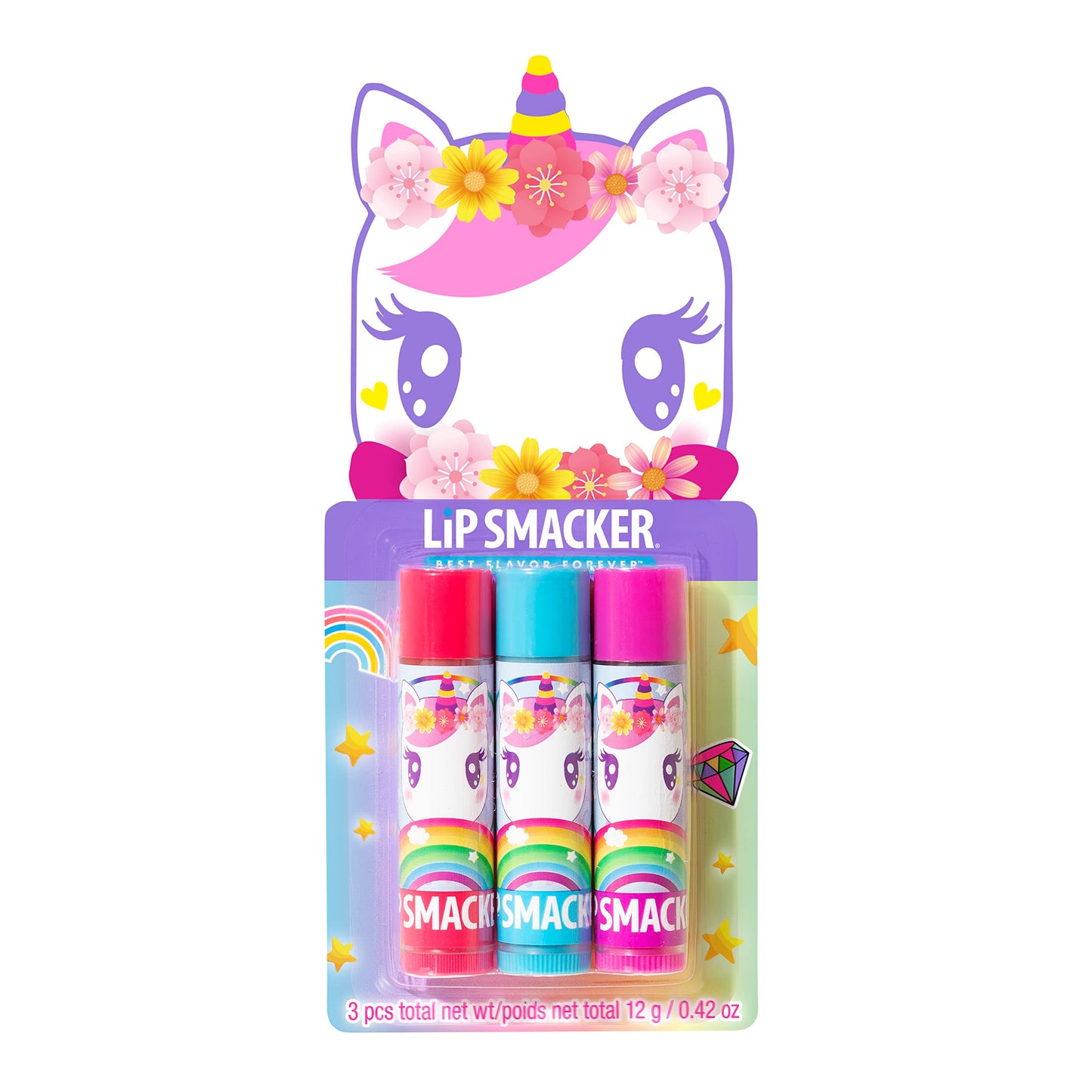 Lip Smacker Easter Lip Balm Trio Card - Moisturizing, Soothing Unicorn
