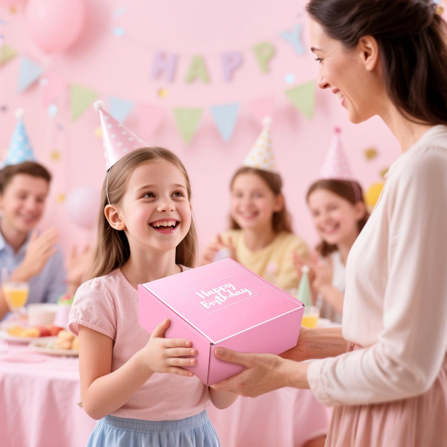 Splendest 9 Year Old Girl Birthday Gifts – 9PCS Pink 9th Birthday Presents for Girl – Gifts for 9 Year Old Girls