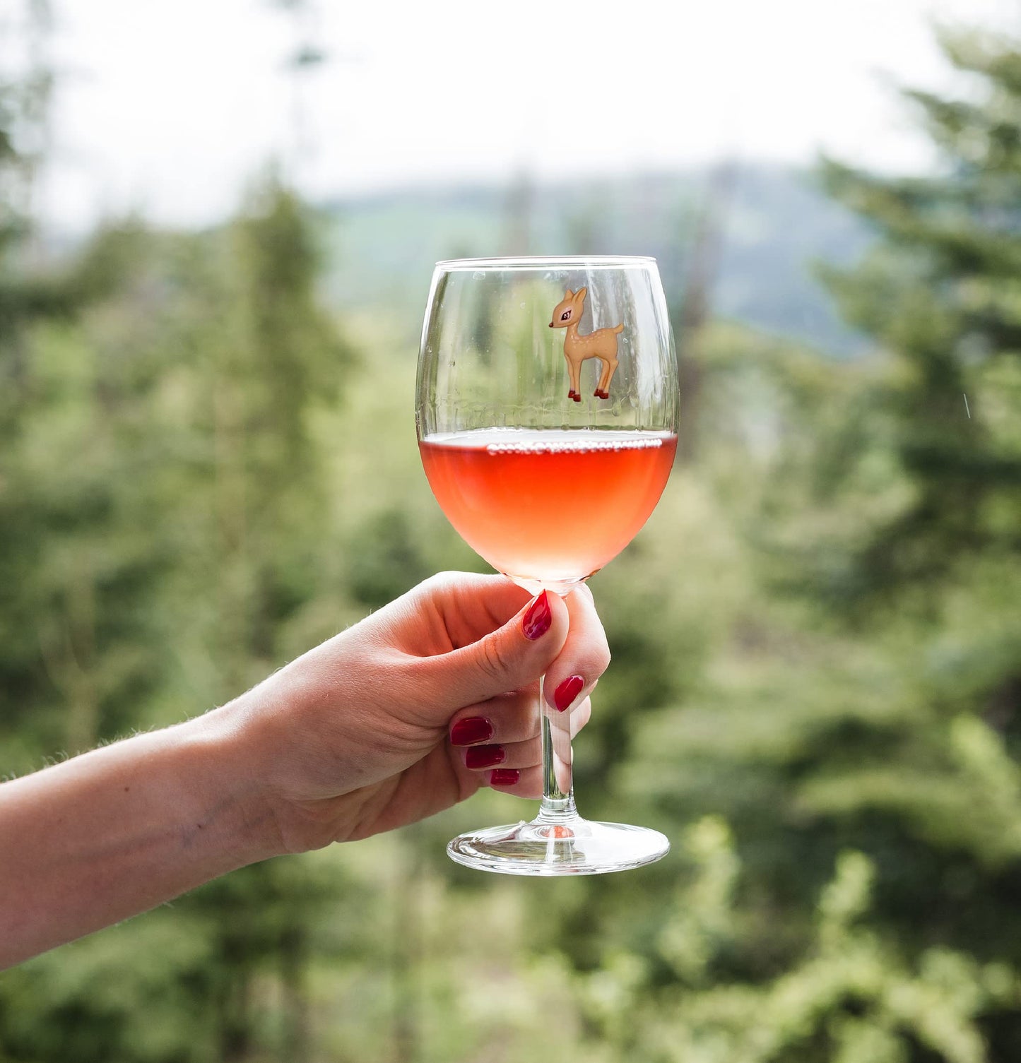 Simply Charmed Northwoods Wine Glass Charms - Wild Animal Magnetic Drink Markers for Lake House, Cabin, Camping and more