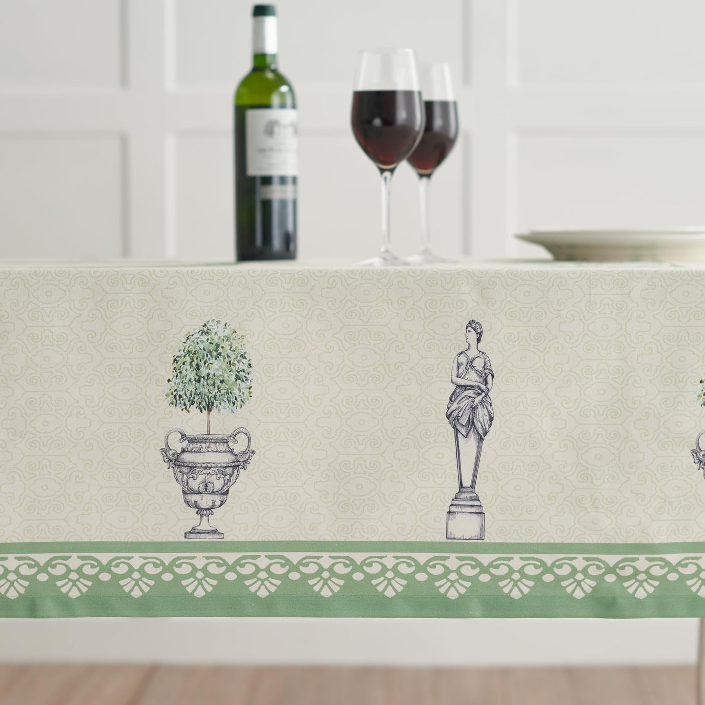 Maison d' Hermine Table Cloth Rectangle Table 100% Cotton 60 x 120 Inches Tablecloth Reusable Decorative for Dining Kitchen Room Farmhouse Home Gifts for Mothers Day Spring Summer - Jardin Du Roy